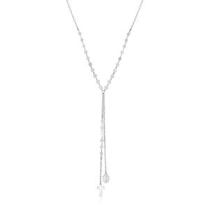 Unbranded 23542-18 Sterling Silver 18 Inch Lariat Necklace With Cross 