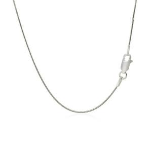 Unbranded 83579-16 Sterling Silver Rhodium Plated Snake Chain 0.9mm Si