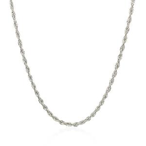 Unbranded 69668-20 2.0mm 14k White Gold Light Rope Chain Size: 20''