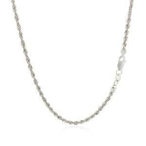 Unbranded 69668-20 2.0mm 14k White Gold Light Rope Chain Size: 20''