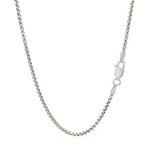 Unbranded 23698-20 Sterling Silver Rhodium Plated Round Box Chain 1.8m