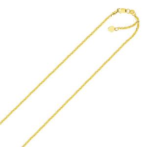 Unbranded 50468-22 14k Yellow Gold Adjustable Sparkle Chain 1.5mm Size