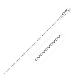 Unbranded 65667-18 14k White Gold Round Cable Link Chain 1.5mm Size: 1