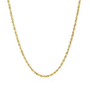 Unbranded 64394-20 2.0mm 10k Yellow Gold Solid Diamond Cut Rope Chain 