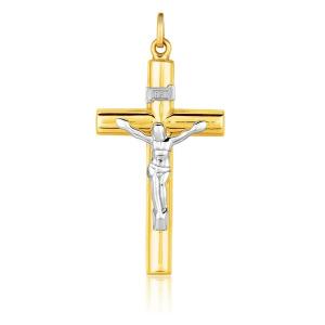 Unbranded 75608 14k Two Tone Gold Cross Pendant