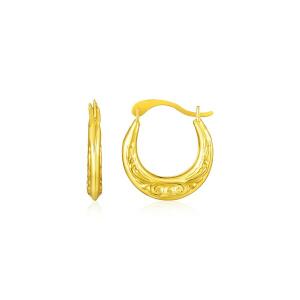 Unbranded 44566 14k Yellow Gold Polished Petite Hoop Earrings