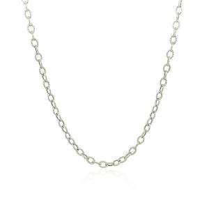 Unbranded 46369-18 2.5mm 14k White Gold Pendant Chain With Textured Li