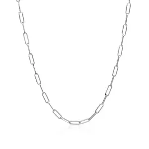 Unbranded 35653-16 14k White Gold Delicate Paperclip Chain (2.1mm) Siz