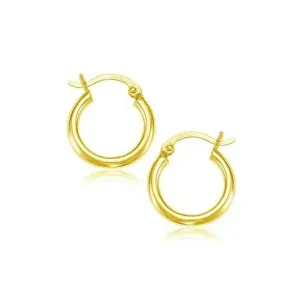 Unbranded 03798 10k Yellow Gold Polished Hoop Earrings (15 Mm)