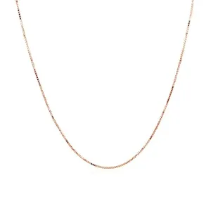 Unbranded 44063-20 14k Rose Gold Classic Box Chain 0.6mm Size: 20''