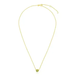 Unbranded 00770-17 14k Yellow Gold 17 Inch Necklace With Round Peridot