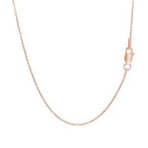 Unbranded 63556-18 14k Pink Gold Round Cable Link Chain 1.1mm Size: 18