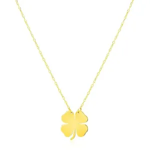 Unbranded 44354-18 14k Yellow Gold Four Leaf Clover Necklace Size: 18'