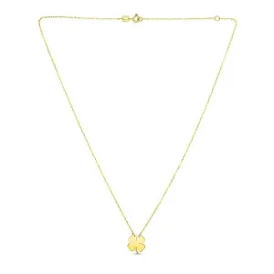 Unbranded 44354-18 14k Yellow Gold Four Leaf Clover Necklace Size: 18'