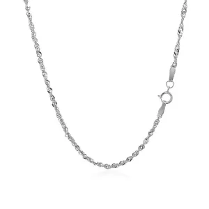 Unbranded 46924-20 14k White Gold Singapore Chain 1.7mm Size: 20''