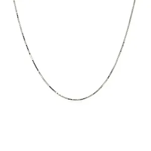 Unbranded 86613-20 18k White Gold Box Chain 0.6mm Size: 20''