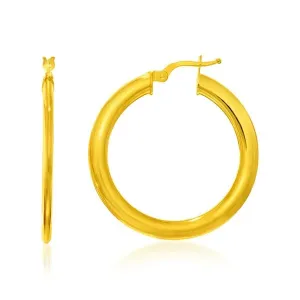 Unbranded 57767 14k Yellow Gold Round Slim Design Hoop Earrings