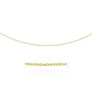 Unbranded 62477-18 2.5mm 14k Yellow Gold Pendant Chain With Textured L