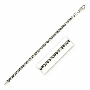 Unbranded 75931-20 Sterling Silver Rhodium Plated Round Franco Chain 4