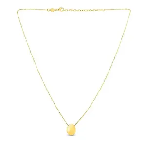 Unbranded 59984-18 14k Yellow Gold Necklace With Rounded Tear Drop Pen