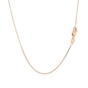 Unbranded 98664-18 14k Rose Gold Classic Box Chain 0.6mm Size: 18''