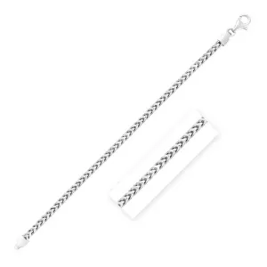 Unbranded 45905-24 Sterling Silver Rhodium Plated Square Franco Chain 