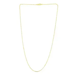 Unbranded 91233-16 14k Yellow Gold Diamond-cut Alternating Bead Chain 