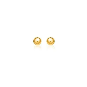 Unbranded 94908 10k Yellow Gold Round Stud Earrings (6.0 Mm)