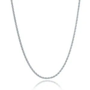 Unbranded 97680-20 Sterling Silver Rhodium Plated Wheat Chain 1.5mm Si