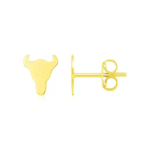 Unbranded 80536 14k Yellow Gold Longhorn Earrings