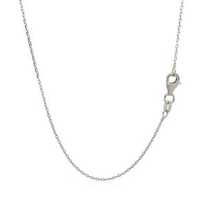 Unbranded 66774-20 Sterling Silver Rhodium Plated Cable Chain 0.8mm Si