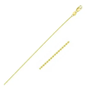 Unbranded 63364-16 14k Yellow Gold Bead Chain 1.0mm Size: 16''