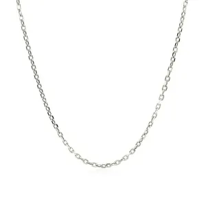 Unbranded 74577-18 Sterling Silver Rhodium Plated Cable Chain 1.5mm Si