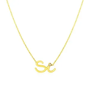 Unbranded 79432-18 14k Yellow Gold Si Necklace With Diamond Size: 18''