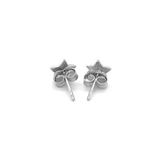 Unbranded 30619 14k White Gold Post Earrings With Stars