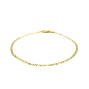 Unbranded 59692-10 10k Yellow Gold Mariner Link Anklet 1.7mm Size: 10'