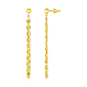 Unbranded 08039 14k Yellow Gold Polished Drop Earrings