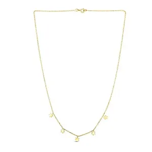 Unbranded 74876-17 14k Yellow Gold Necklace With Six Pointed Stars Siz