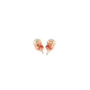 Unbranded 56362 14k Rose Gold Round Stud Earrings (5.0 Mm)