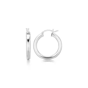 Unbranded 31770 Sterling Silver Rhodium Plated Thick Style Polished Ho