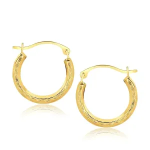 Unbranded 58474 10k Yellow Gold Fancy Hoop Earrings