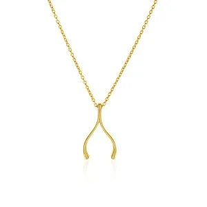 Unbranded 77854-17 14k Yellow Gold With Wishbone Pendant Size: 17