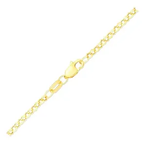 Unbranded 86356-7 2.3mm 14k Yellow Gold Rolo Bracelet Size: 7''