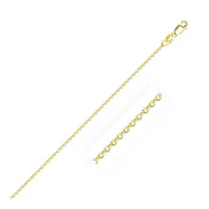 Unbranded 70007-18 10k Yellow Gold Cable Chain 1.1mm Size: 18''