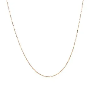 Unbranded 46104-18 14k Rose Gold Diamond Cut Cable Link Chain 0.7mm Si