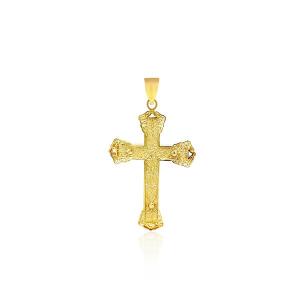 Unbranded 54064 14k Yellow Gold Black Onyx Cross Pendant