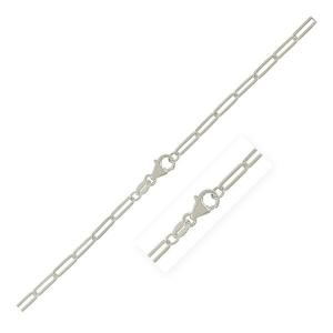 Unbranded 65905-16 Sterling Silver Rhodium Plated Paperclip Chain (2.5