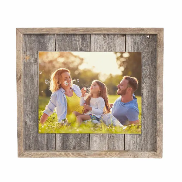 Homeroots.co 380303 Rustic Weathered Grey Picture Frame - 13x14