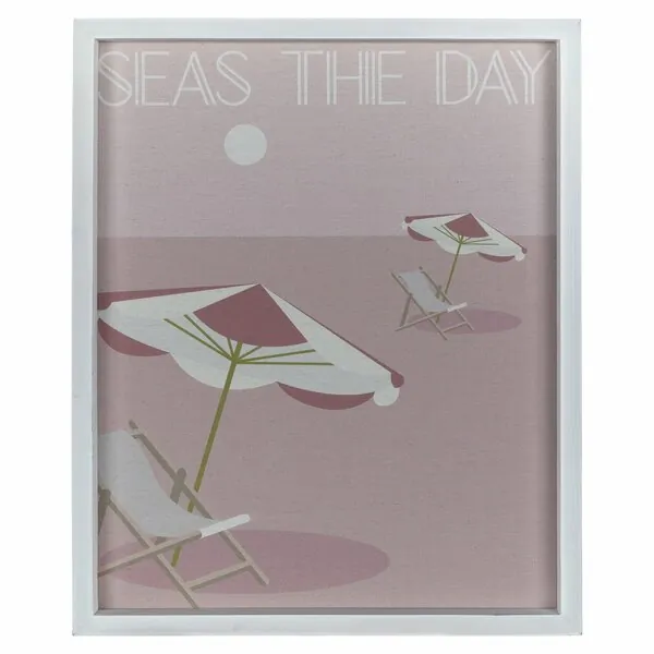 Homeroots.co 380859 Seas The Day Framed Beach Wall Art - Pink Tones