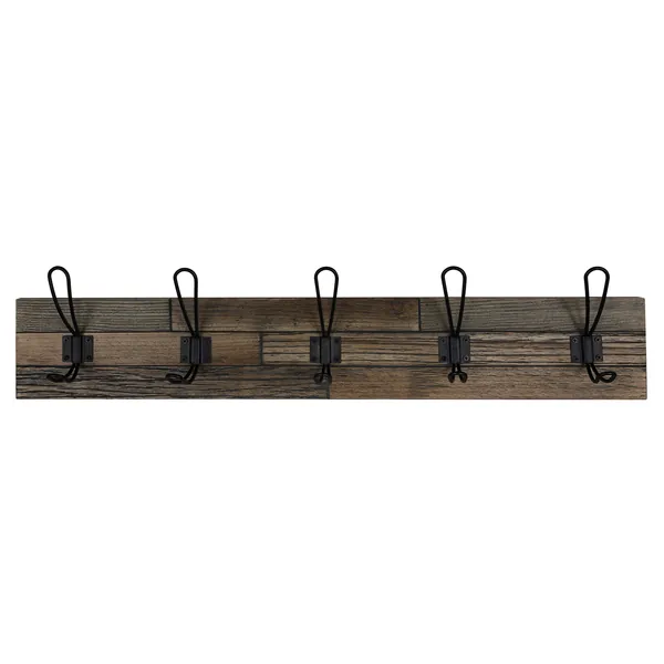 Homeroots.co 380777 Industrial Style Coat Rack Wall Decor